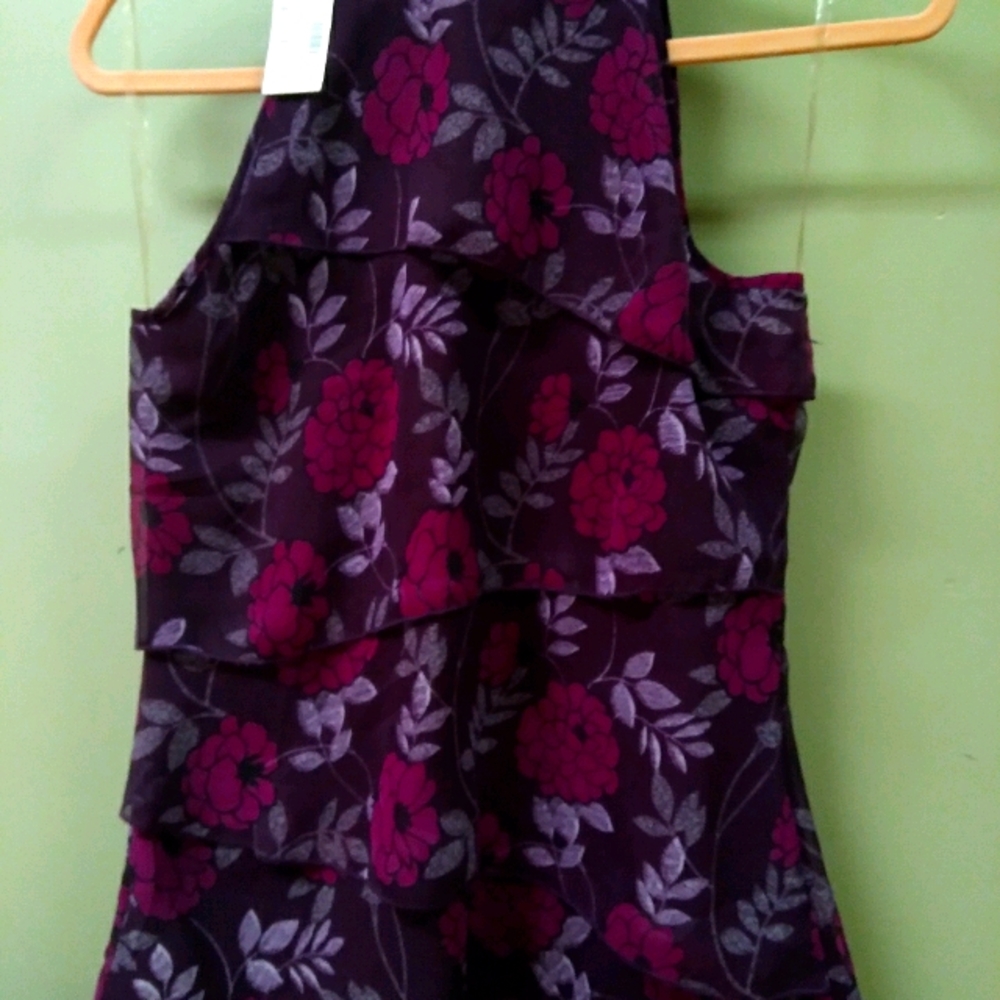 Violet Layered Flowy Tank
